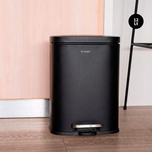 Basurero Cocina Livorno 12lt Pedal Acero Inox Simplit