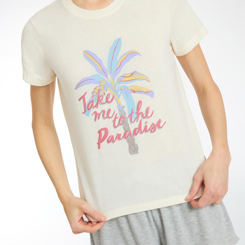 Polera De Pijama Manga Corta Mujer Freedom image number 4.0
