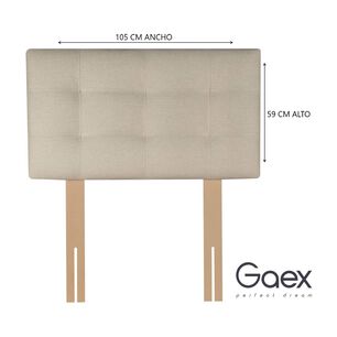 Cama Europea 1.5 Plaza 190 Respaldo Ginebra