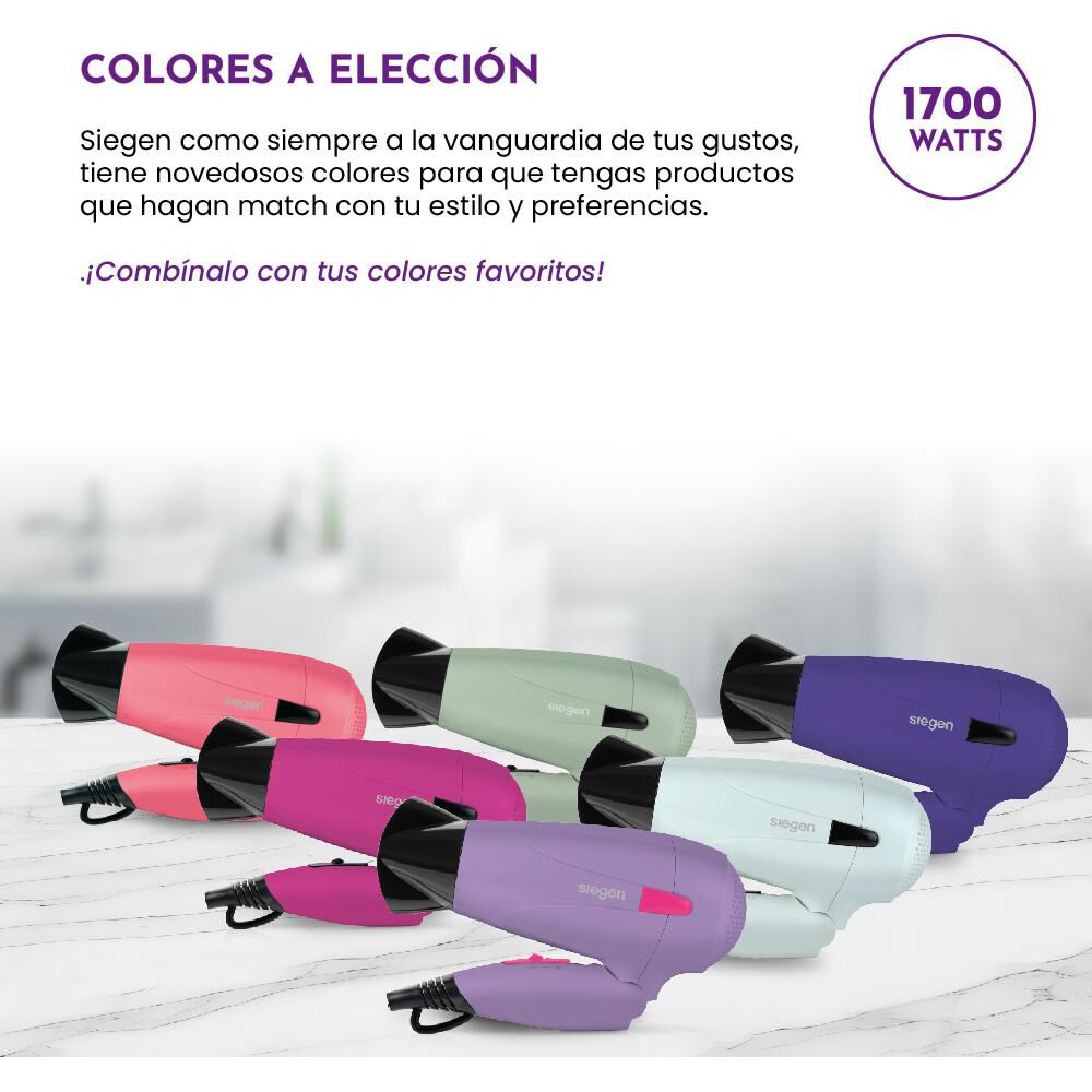 Secador De Pelo Siegen Let's Go Travel SG-3012C61 image number 4.0