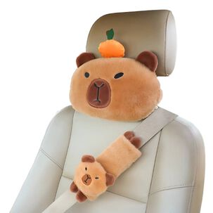 Kit Reposacabezas Y Protector Cinturon De Seguridad Capibara