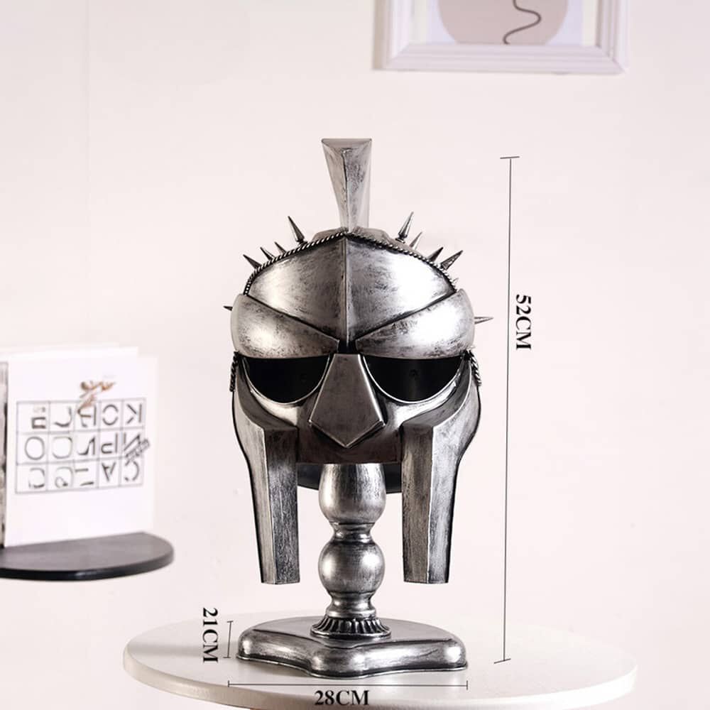 Casco Gladiador Espartano Guerrero Met&aacute;lico Cosplay Premium image number 0.0