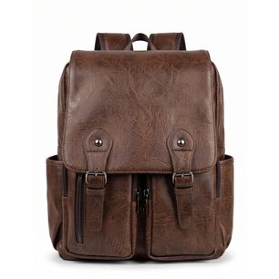 Mochila Zoe Unisex Estilo Vintage Cuero Sintetico Urbano