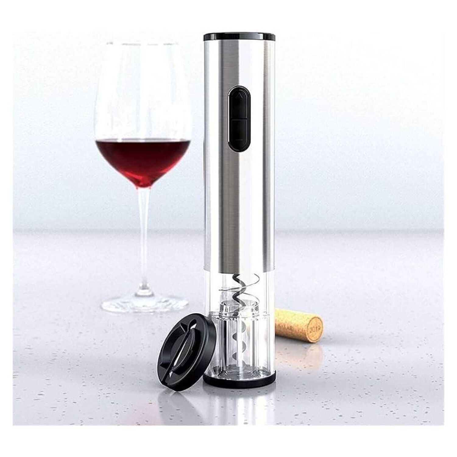 Sacacorchos El&eacute;ctrico Autom&aacute;tico Para Vino Acero Inoxidable Recargable Usb image number 2.0