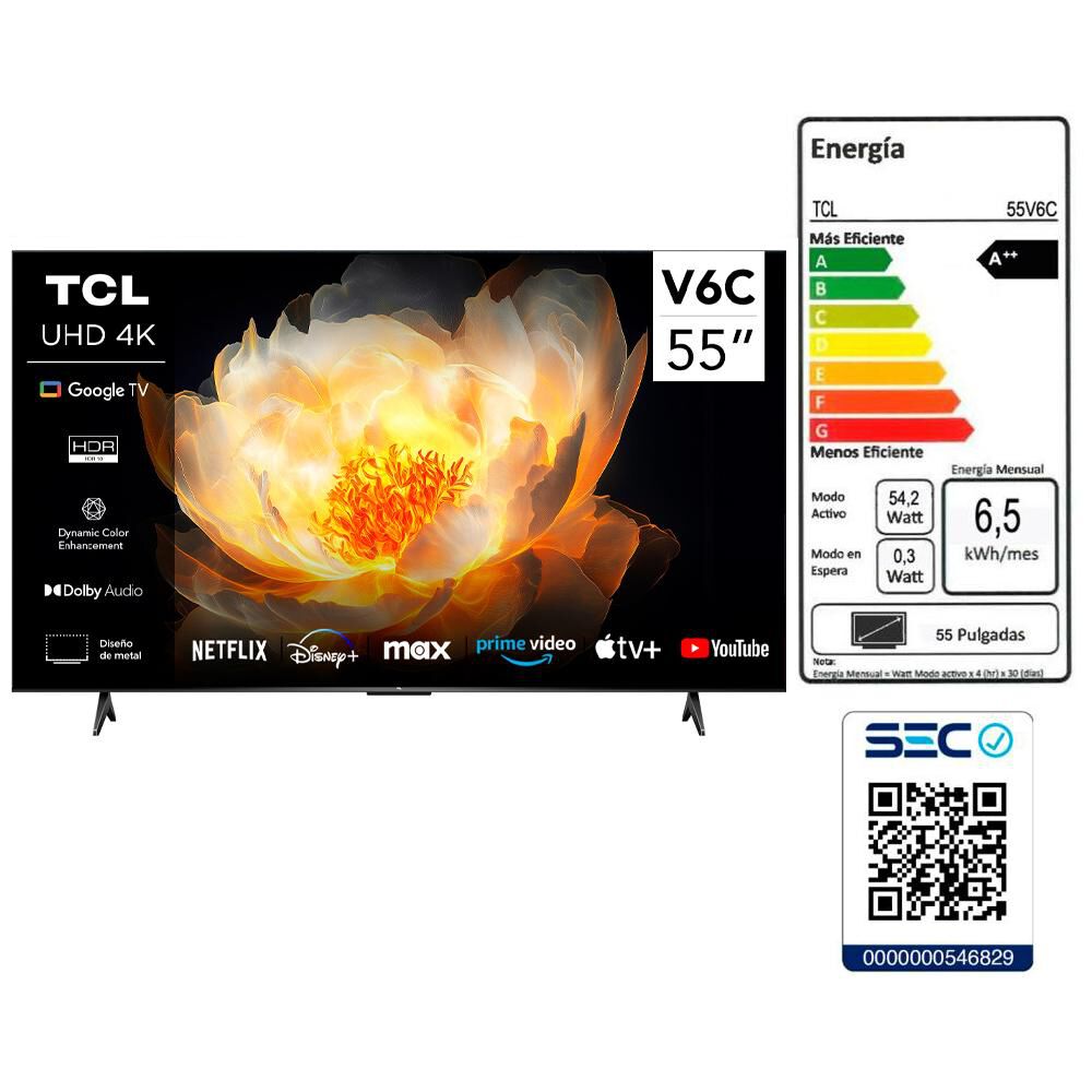 Led 55" TCL 55V6C / Ultra HD 4K / Smart TV image number 12.0