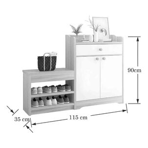 Zapatero 6 Niveles Para Living Dormitorio 110x24x80 Blanco