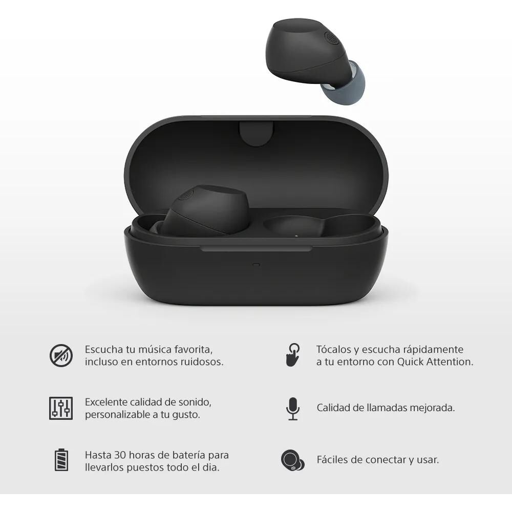 Audífonos Bluetooth Sony WF-C710N Negro image number 2.0