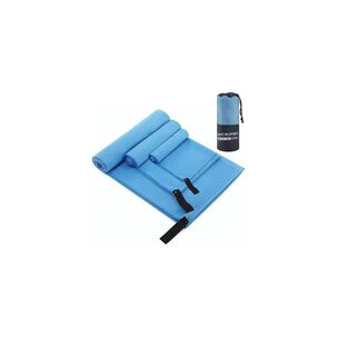 Toalla Ba&ntilde;o Viaje Microfibra De Secado Rapido 3 Pcs