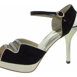 Sandalia Fiesta Mujer Negra Art. 3s01115 / Via Franca
