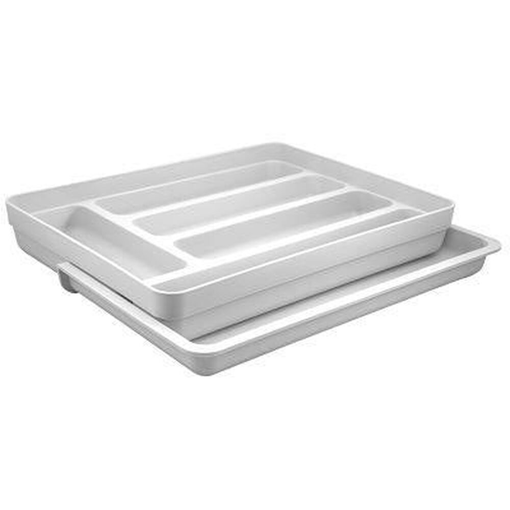 Organizador Cubiertos Extensibles Logic Blanco image number 0.0