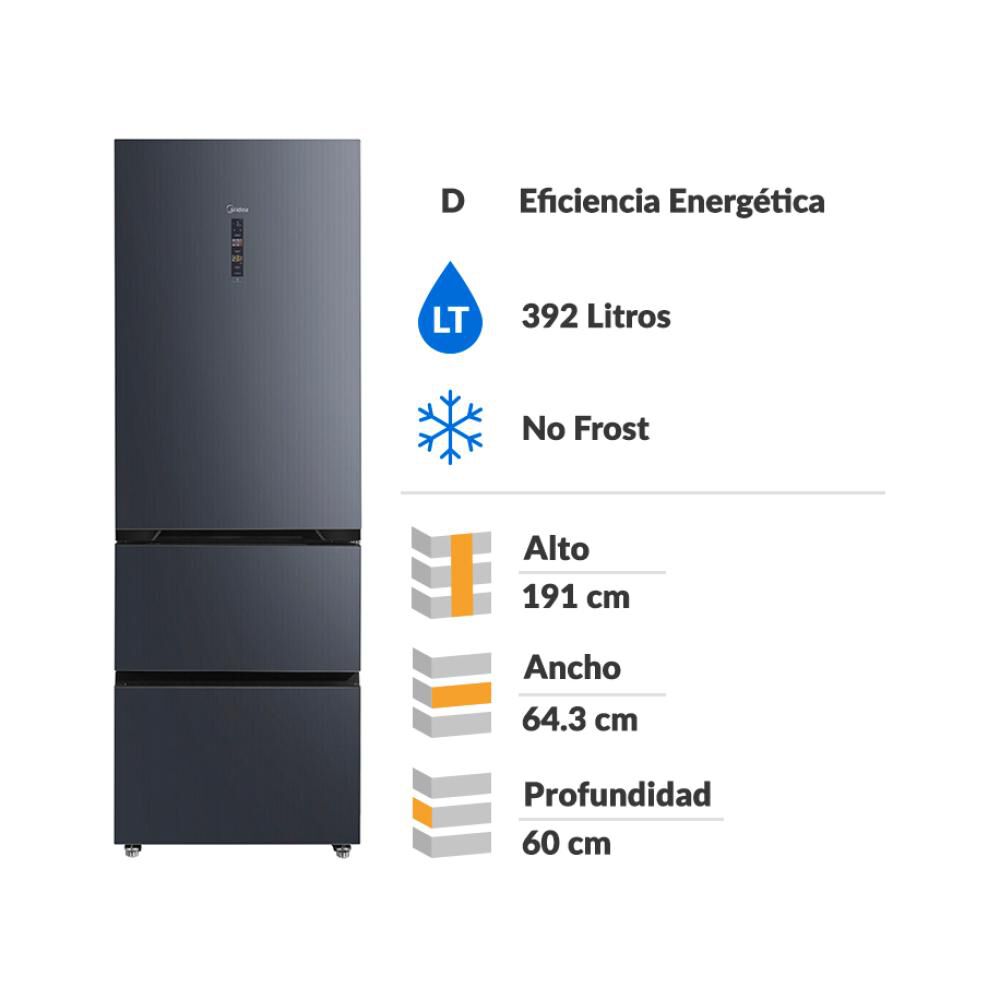 Refrigerador French Door Midea MDRM542FGE70 / No Frost / 392 Litros / image number 1.0