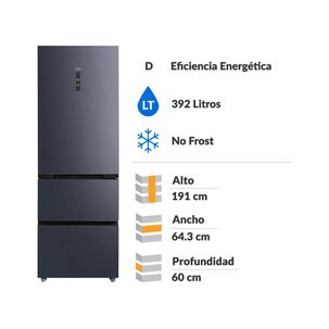Refrigerador French Door Midea MDRM542FGE70 / No Frost / 392 Litros /