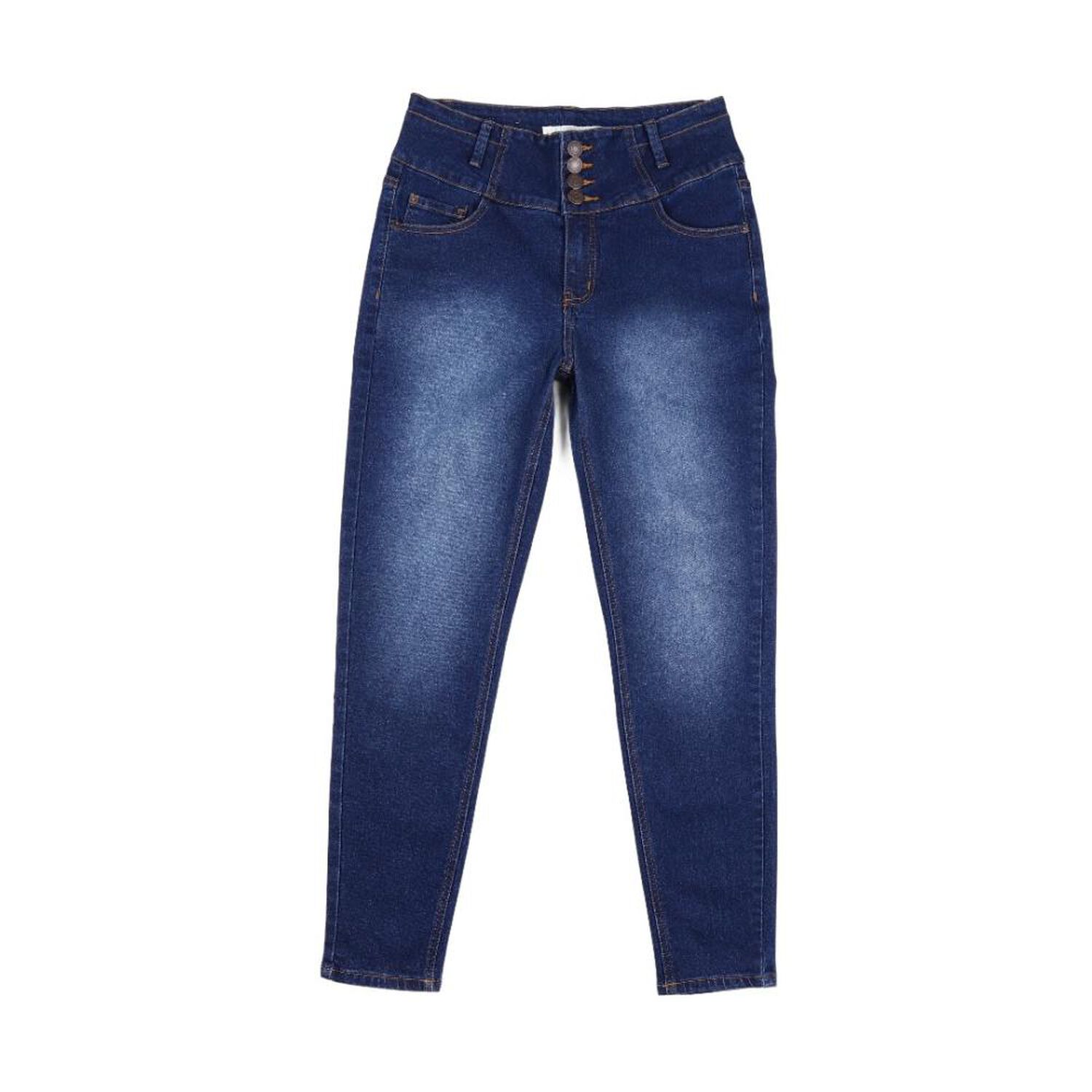 Jeans Pretina Alta Con Botones Skinny Mujer Freedom image number 0.0
