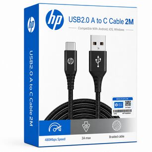 Cable De Datos Hp Usb A Type-c 3a High Power 2mt