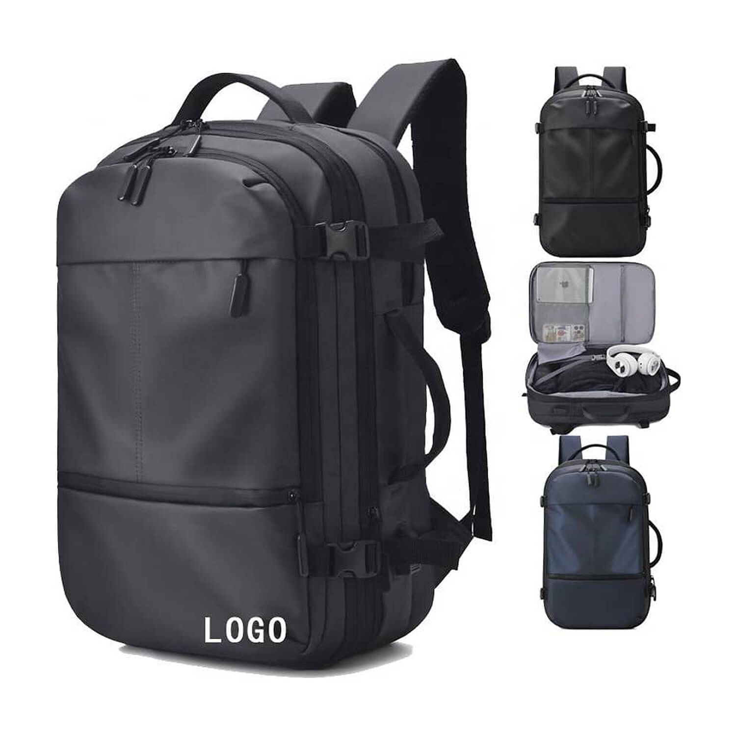 Mochila De Cabina 45x35x20 Avion Expandible Impermeable 40l image number 1.0