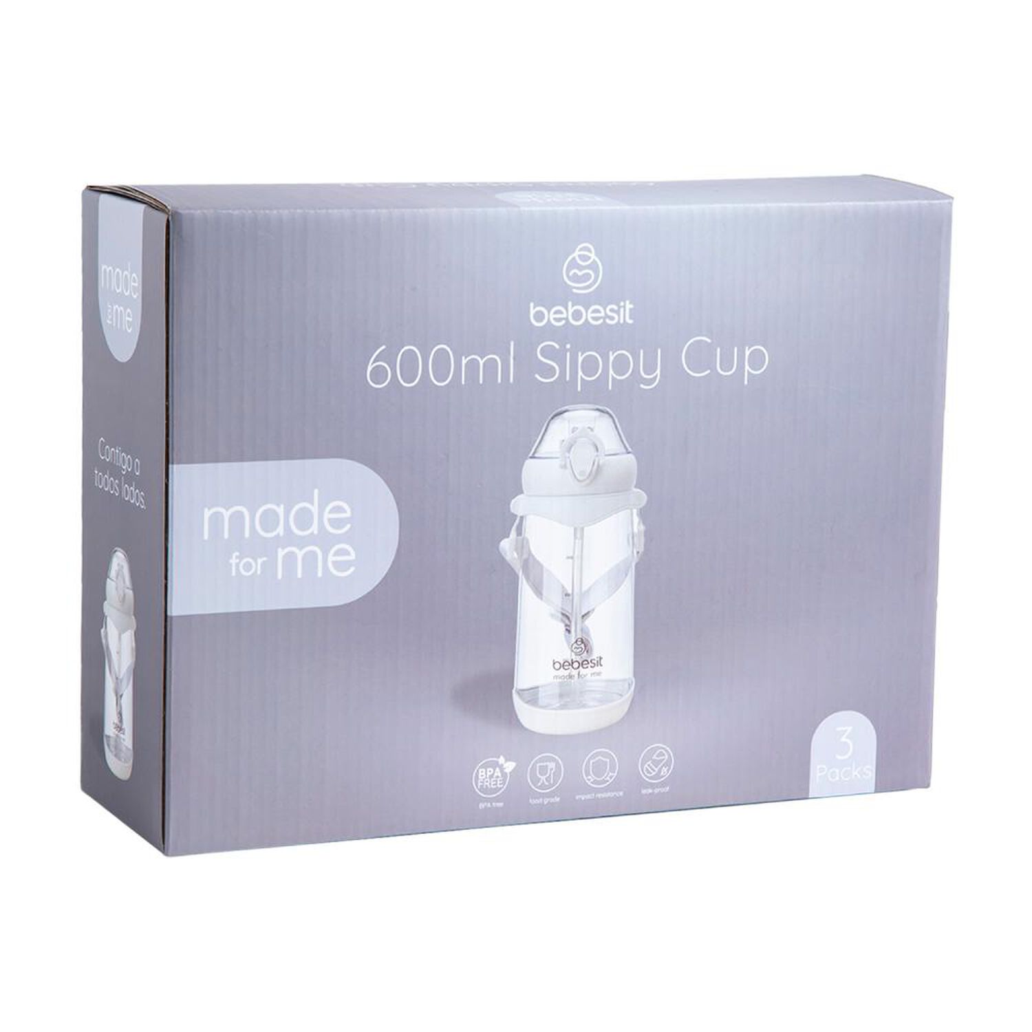 Vaso De Entrenamiento Bebesit Pack X 3 600Ml Antiderrame 12M+ image number 4.0