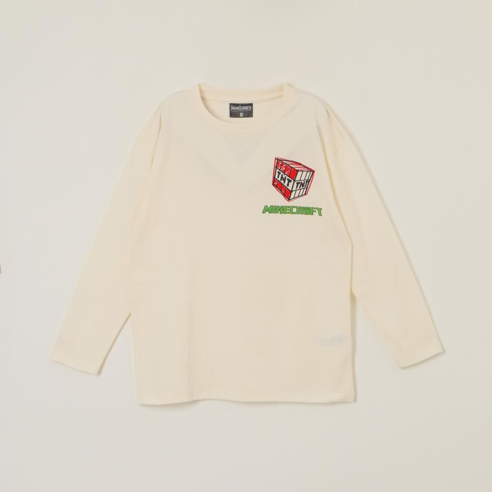 Polera Manga Larga Niño Logo Minecraft image number 0.0