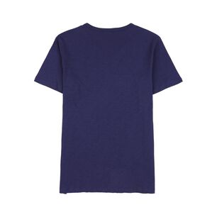 Polera Lisa Manga Corta Cuello V Hombre Az Black