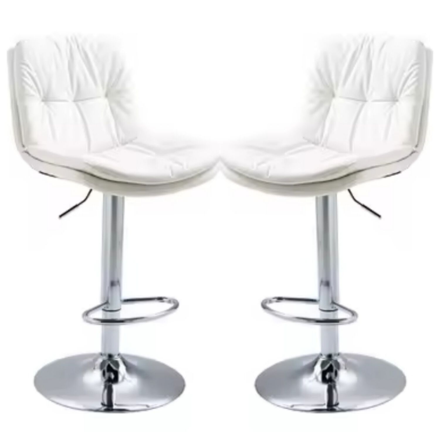 Pack 2 Sillas Bar Nordica Ecocuero Color Blanco image number 0.0