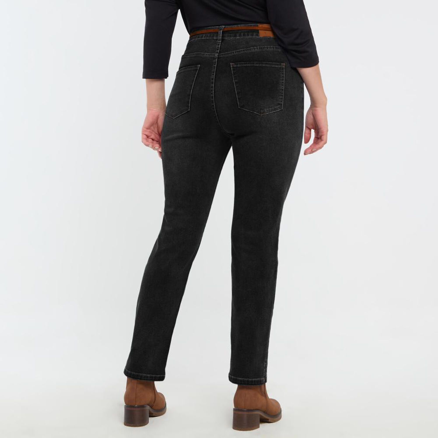 Jeans Lavado Con Cintur&oacute;n Tiro Medio Skinny Mujer Sexy Large image number 1.0