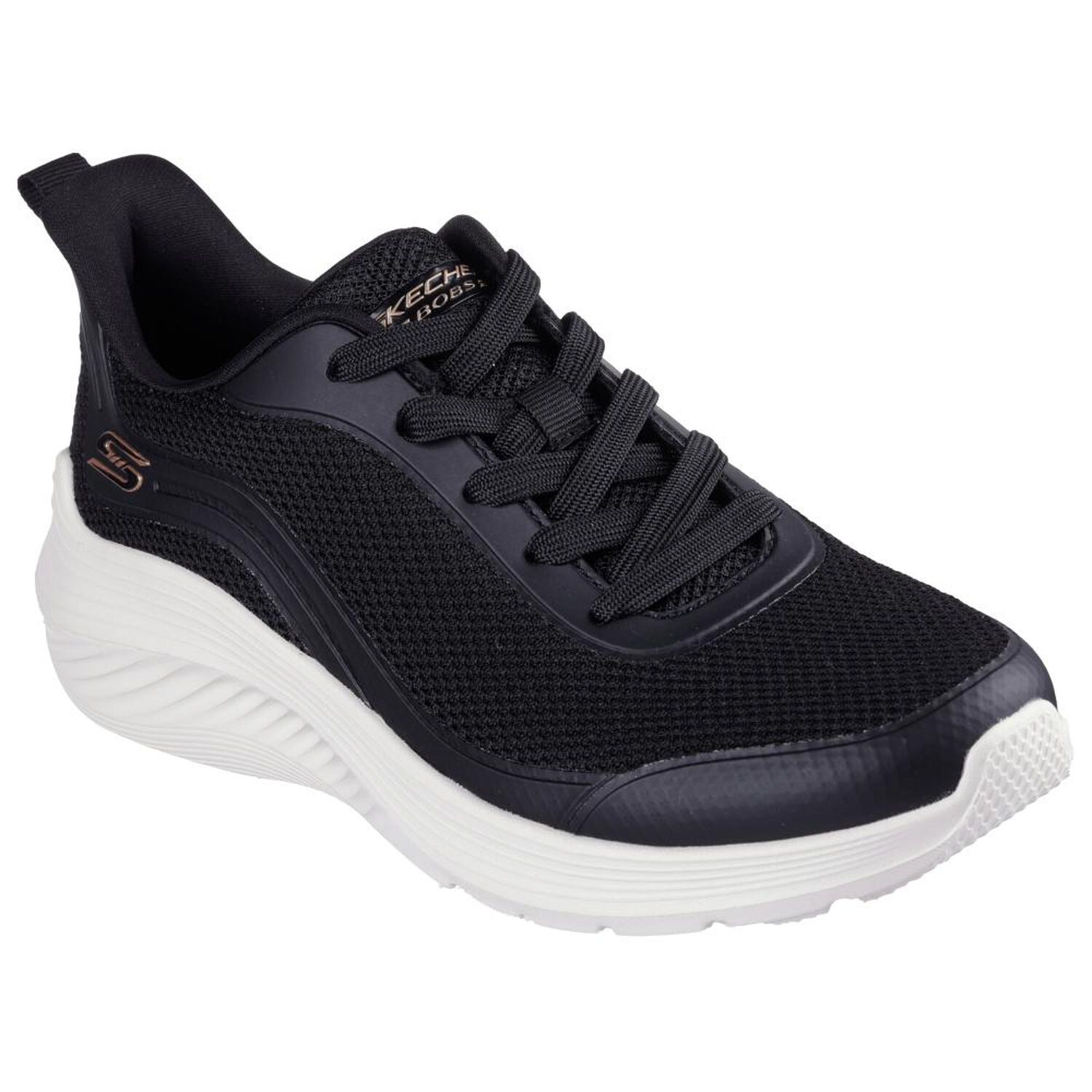 Zapatilla Urbana Mujer Skechers Bobs Squad Waves-still Wading Blk image number 4.0