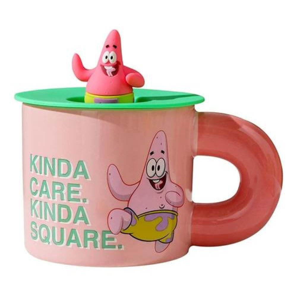 Taz&oacute;n Ceramica Bob Esponja O Patricio Estrella Tapa Silicona image number 5.0