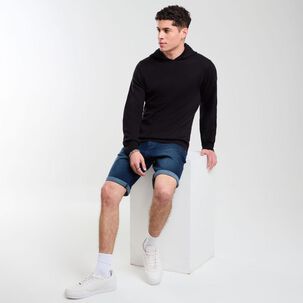 Sweater Liso Regular Manga Larga Con Capucha Hombre Skuad
