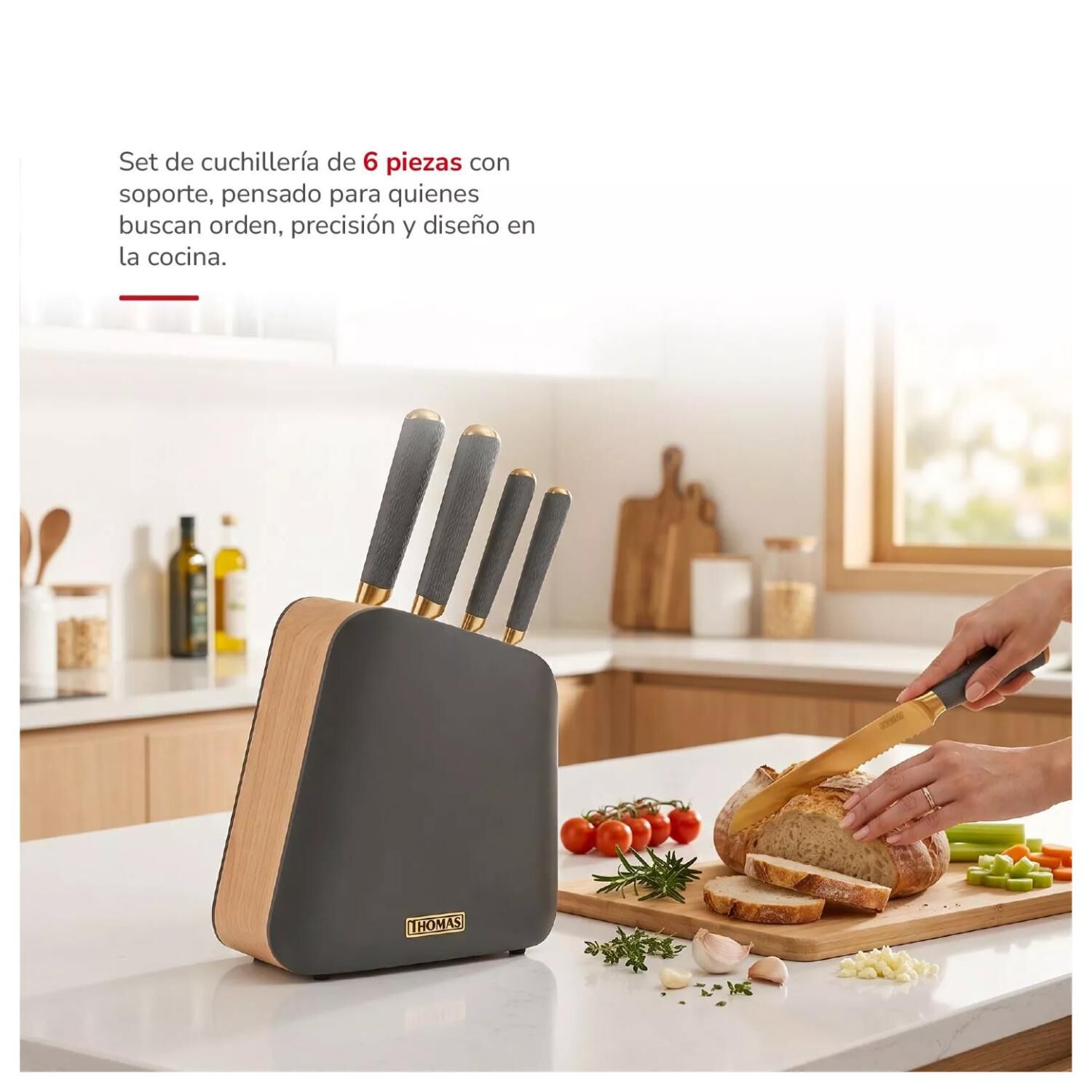 Set Cuchilleria 6pcs Acero Inoxidable Th-mt06gd Thomas image number 1.0