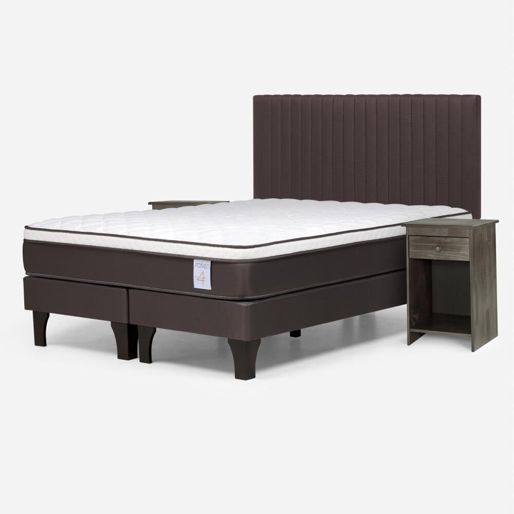 Cama Europea Rosen New Style 4 Plus / 2 Plazas / Base Dividida + Set De Maderas image number 1.0