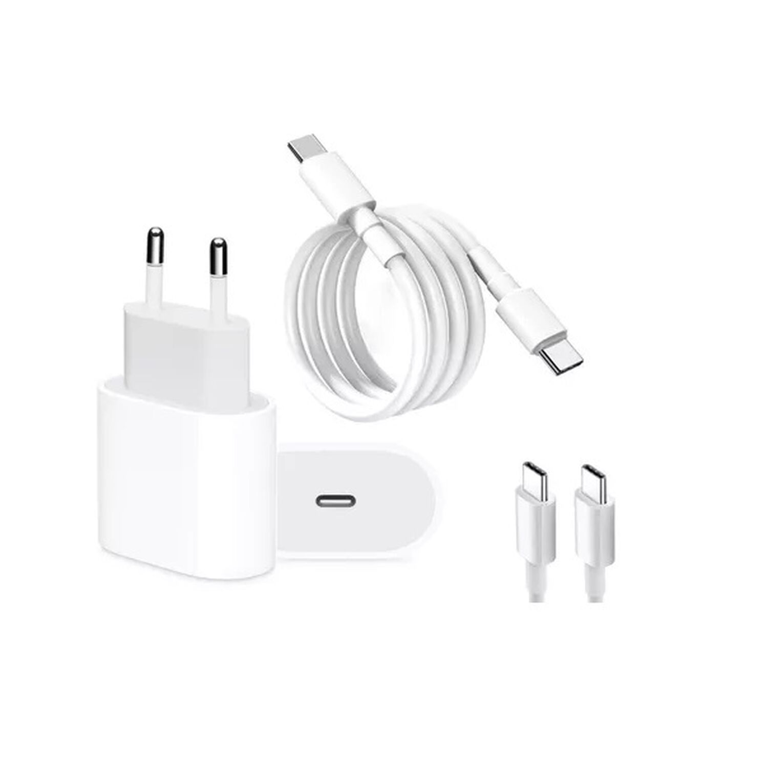 Cargador M&aacute;s Cable Compatible Para Iphone 20 W Pack Cable Lightining A Tipo C + Caja Carga Tipo C image number 2.0