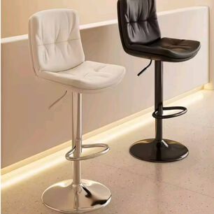 Pack 2 Sillas Bar Nordica Ecocuero Color Blanco