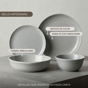 Vajilla Cer&aacute;mica Salamanca 16 Piezas Para 4 Personas