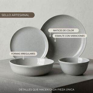 Vajilla Cer&aacute;mica Salamanca 16 Piezas Para 4 Personas