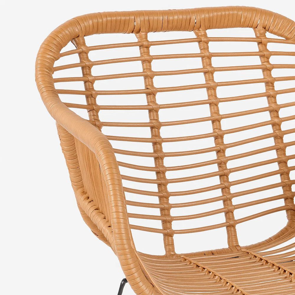 Pack De 4 Butacas Con Apoyabrazos De Terraza Rattan Grecia Color Madera image number 5.0