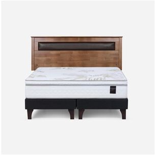 Cama Europea Rosen Art 4 / 2 Plazas / Base Dividida + Respaldo