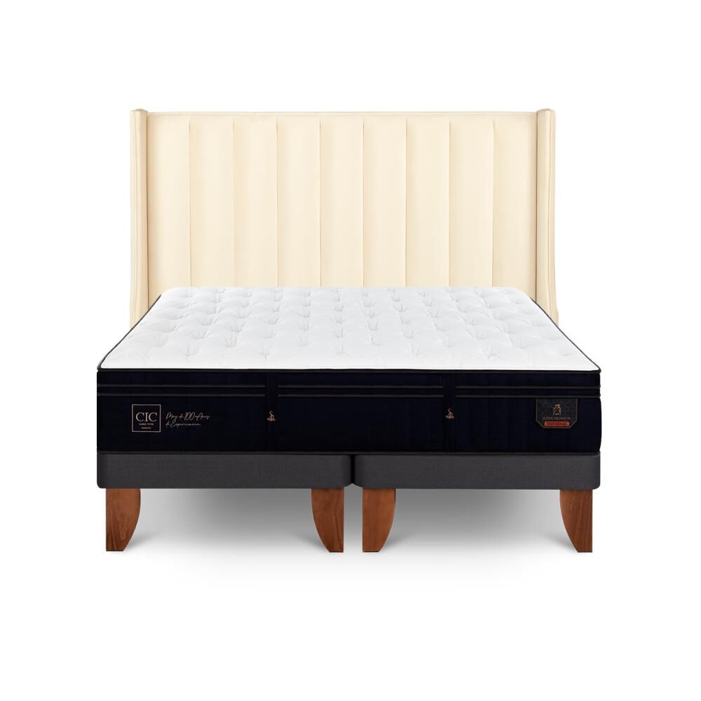 Cama Europea Cic Super Premium / King / Base Dividida + Respaldo image number 0.0