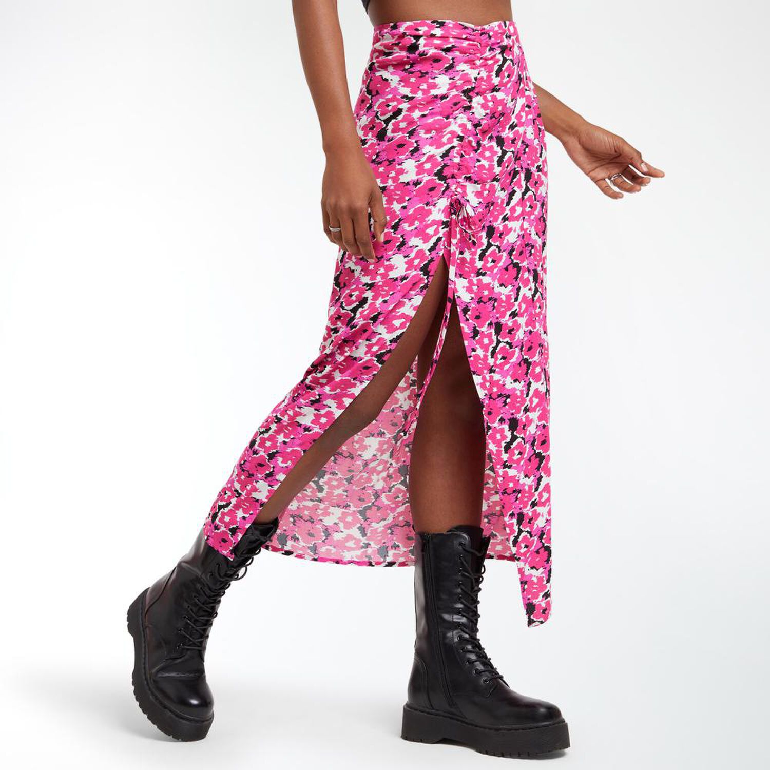 Falda Larga Abierta Estampada Tiro Medio Skinny Mujer Rolly Go image number 2.0