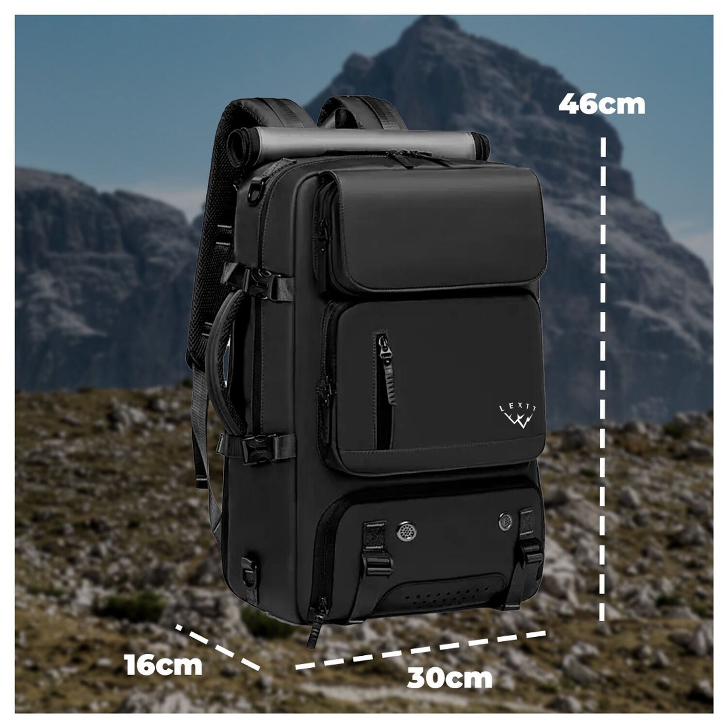 Mochila Multifuncional Viajera Impermeable Puerto Usb Dise&ntilde;o Expandible image number 5.0