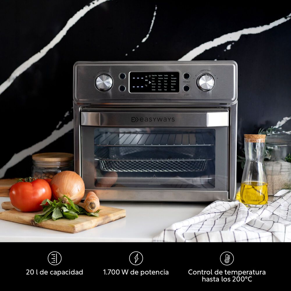 Freidora De Aire Horno Air Fryer Gourmet Pro 20 L Easyways image number 3.0