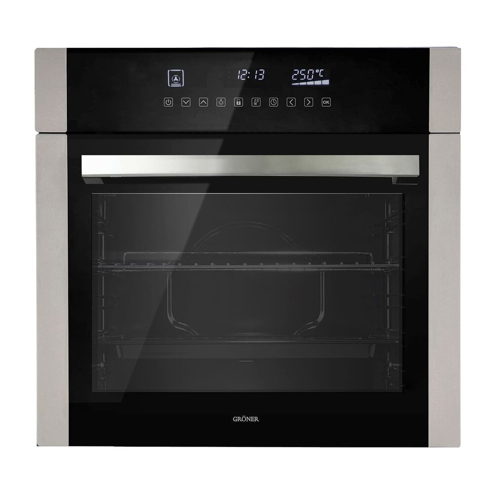 Horno El&eacute;ctrico Empotrable Grner Inox Touch Triple Vidrio 10f 60l image number 0.0
