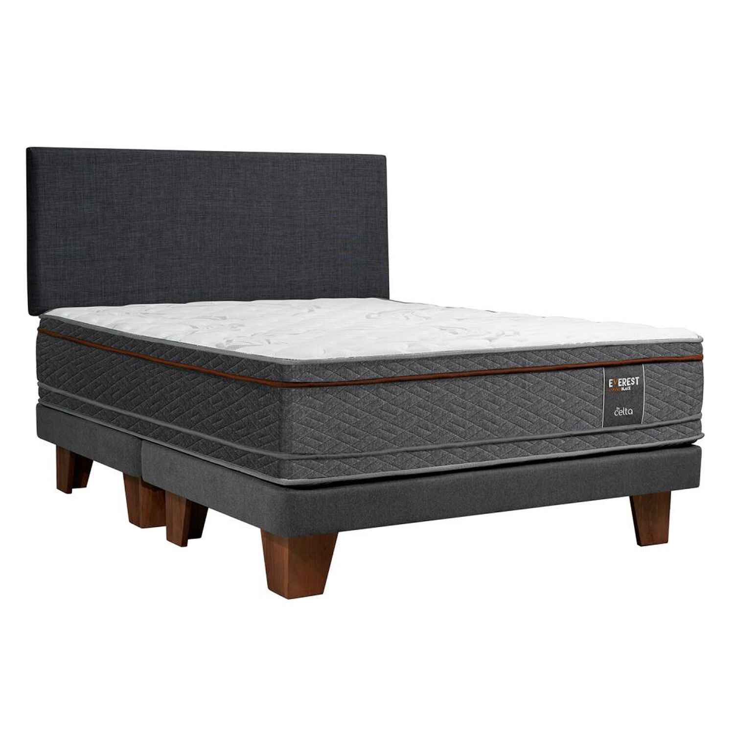 Cama Europea Celta Everest Cobre / King / Base Dividida + Respaldo image number 1.0
