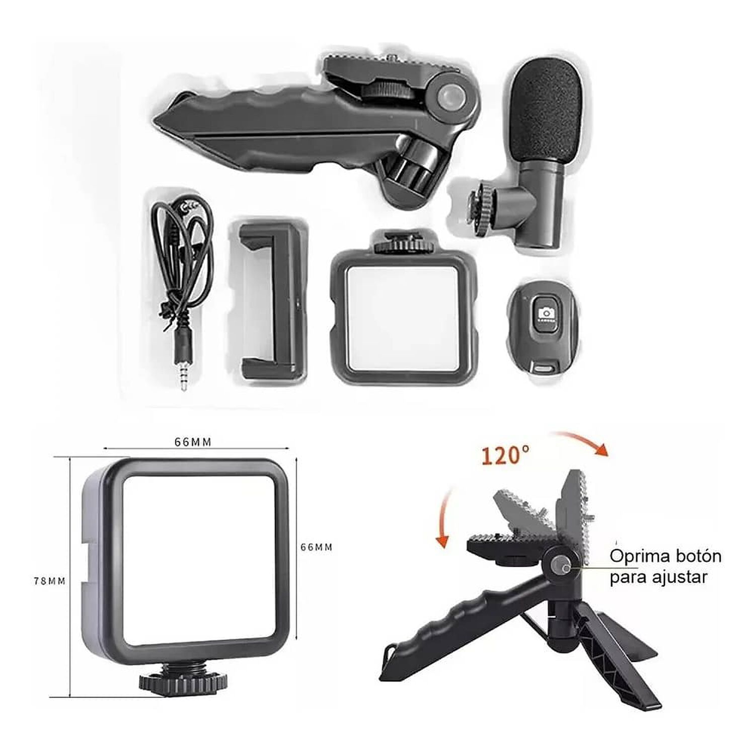 Kit De Grabacion Estabilizador Luz Led Y Micr&oacute;fono image number 4.0