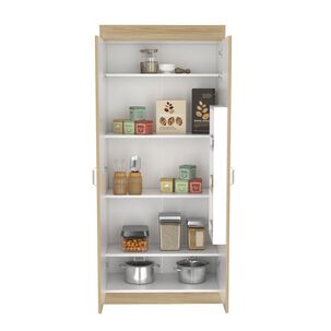 Mueble Despensa De Cocina 2 Puertas 160,7x70x36,3 Cm Caf&eacute; Claro