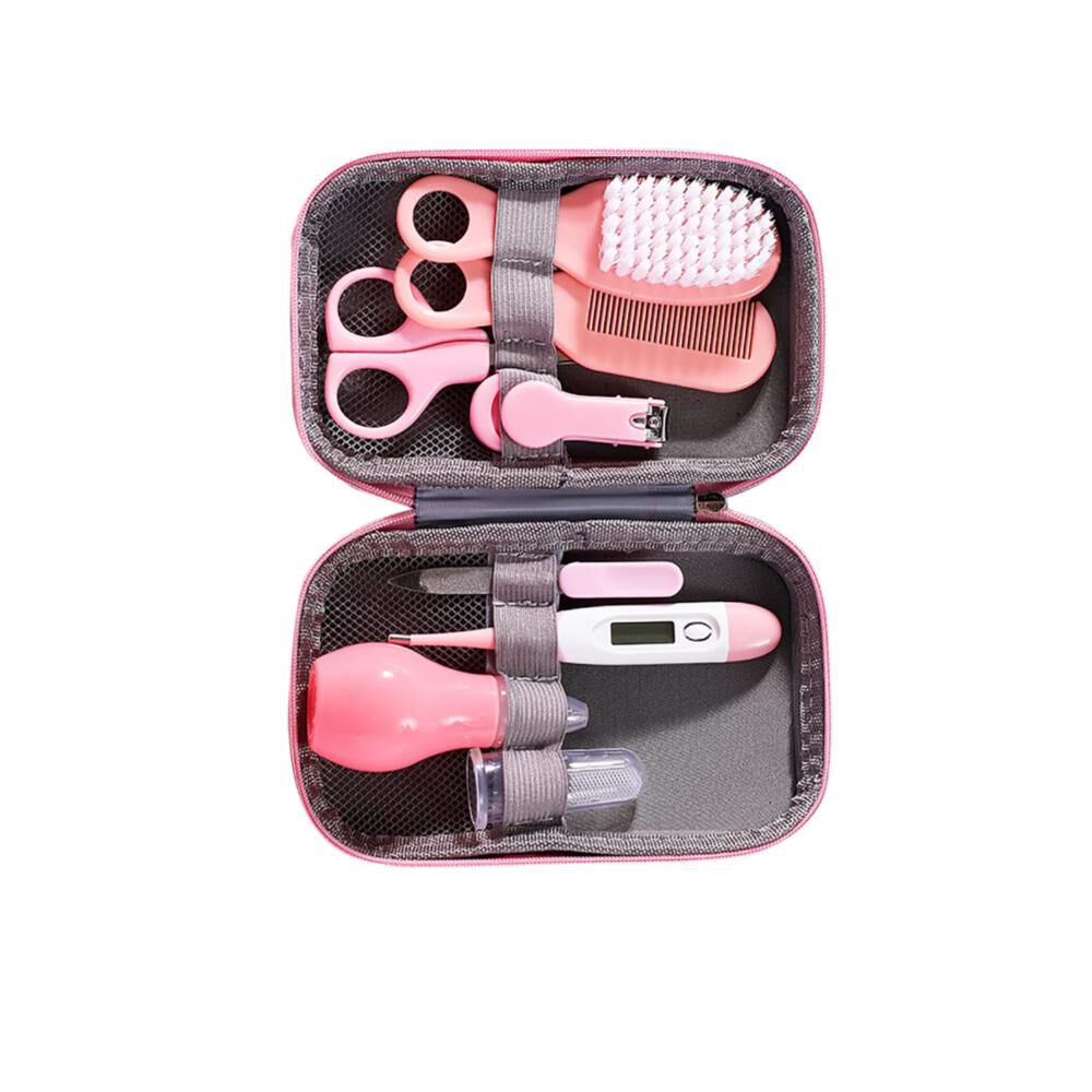 Kit De Cuidado E Higiene Para Bebés Estuche Rosa Y Azul Termómetro Cortaúñas Nariz Limpia image number 1.0