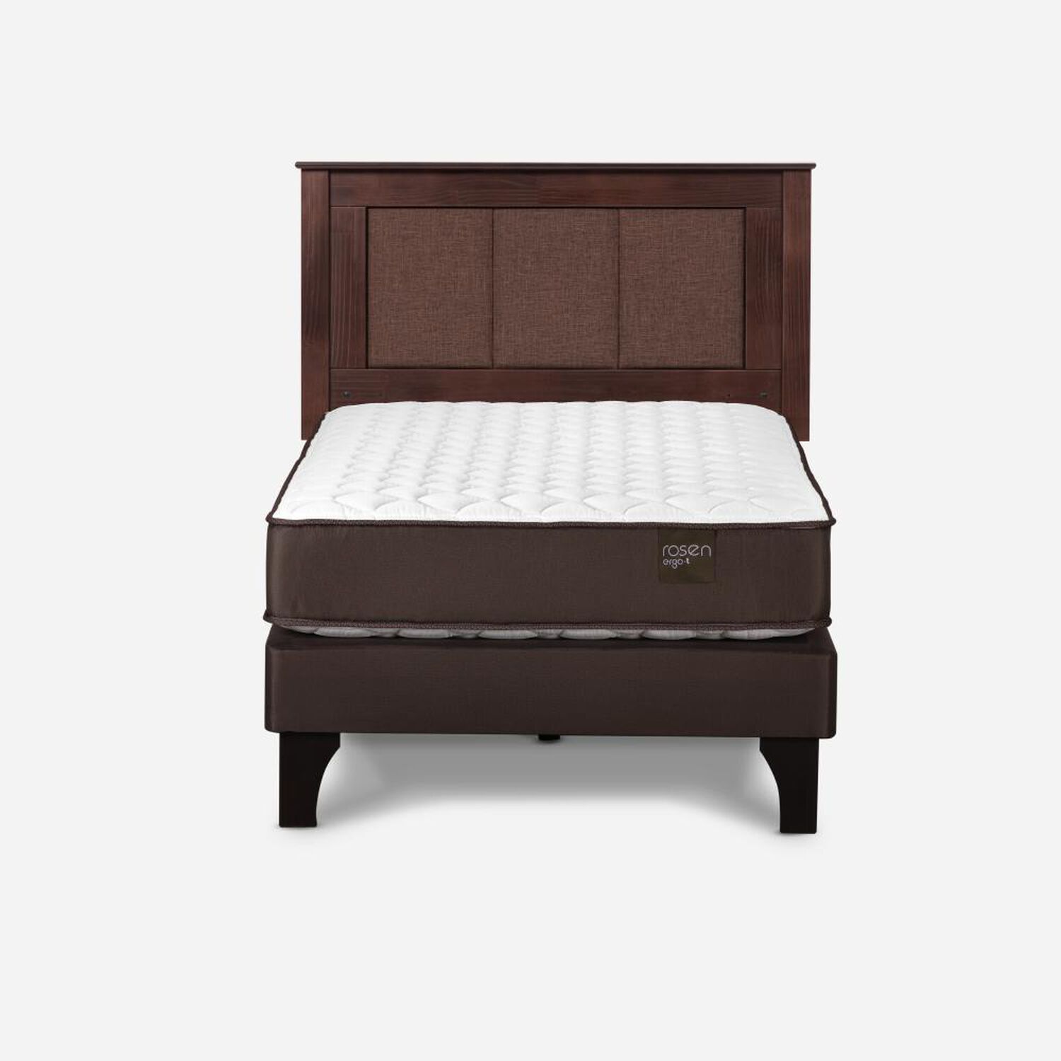 Cama Europea Rosen Ergo T / 1.5 Plazas / Base Normal + Respaldo Rachel image number 0.0