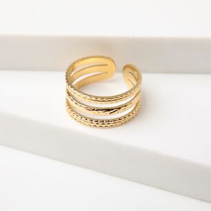 Anillo 19v69 Dorado Mujer Str216