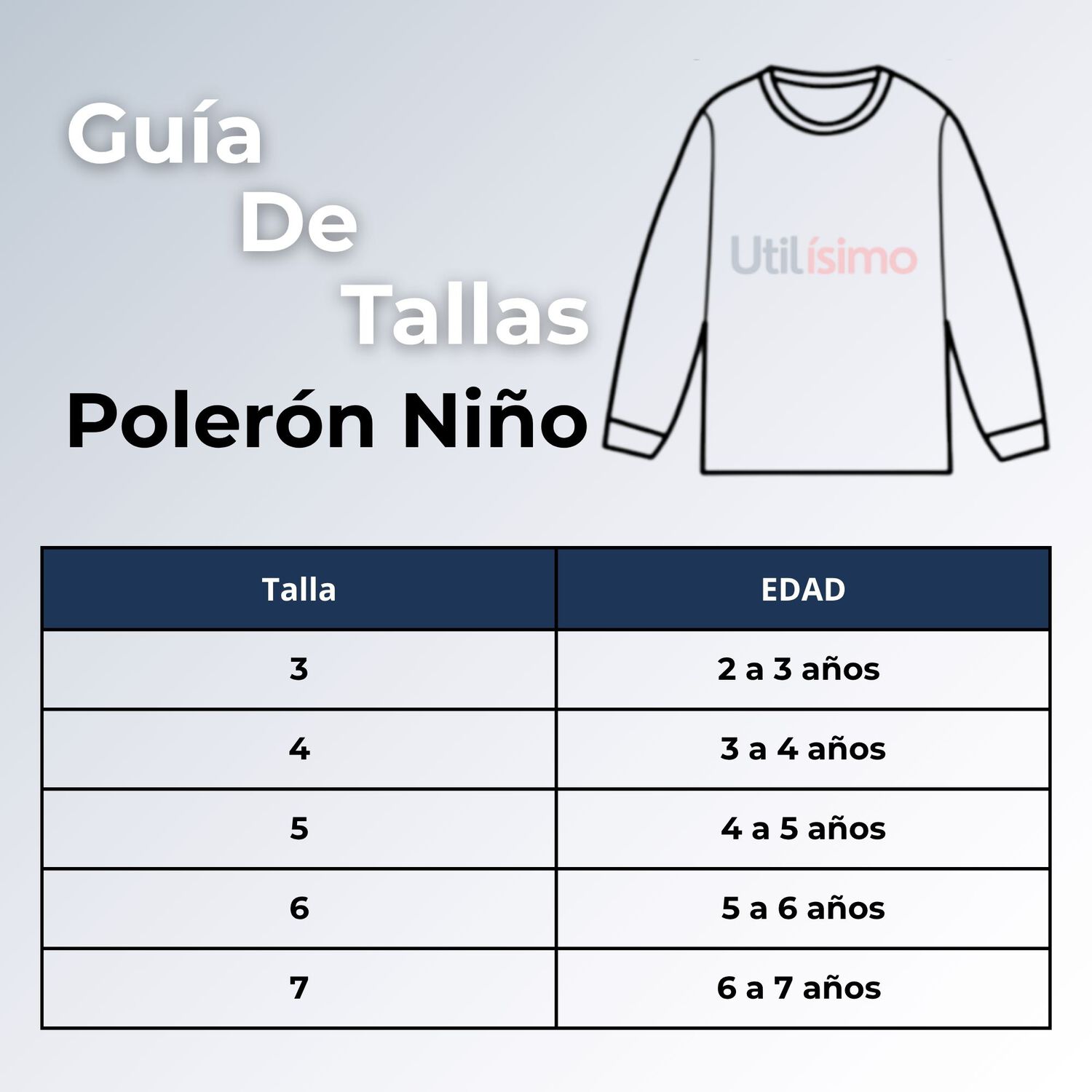 Poler&oacute;n Estilo Pique Manga Larga Ni&ntilde;o 100% Algod&oacute;n Azul image number 2.0