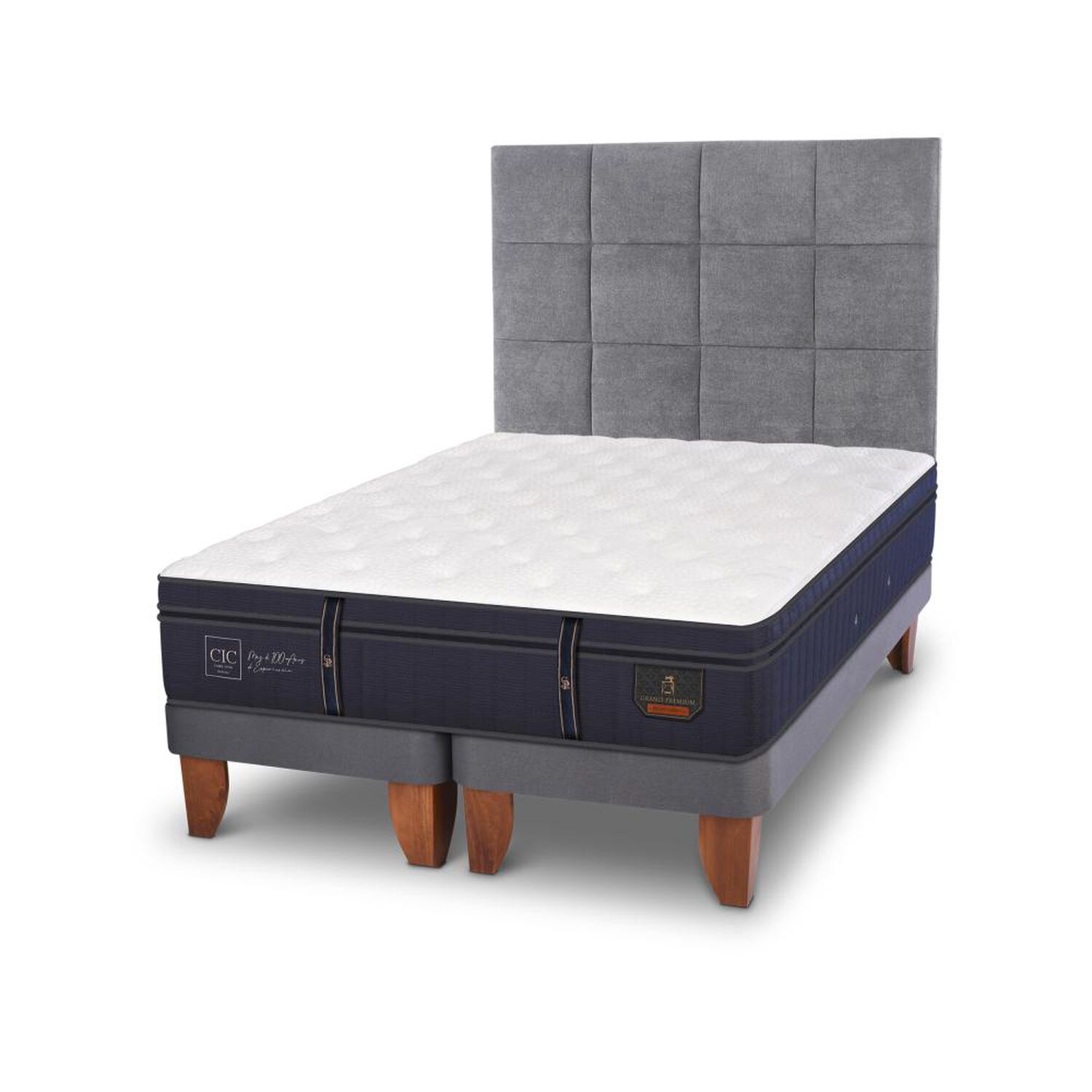 Cama Europea Cic Grand Premium / Super King / Base Dividida + Respaldo image number 3.0