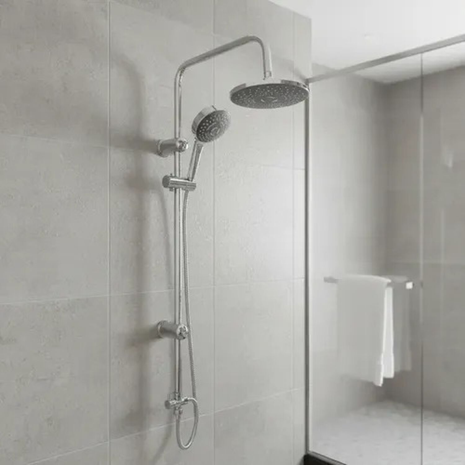 Columna Ducha Simple Acero Inoxidable Taumm Cromada image number 1.0