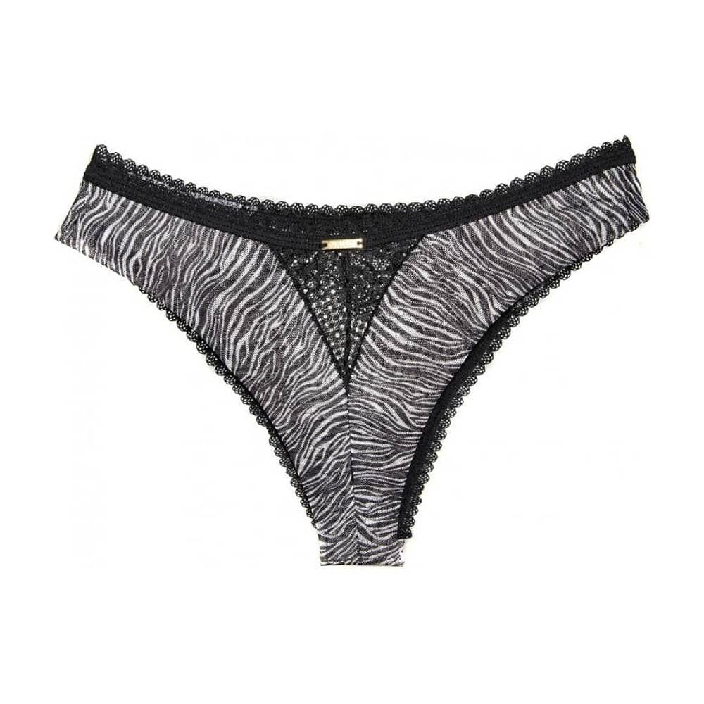 Colaless Cebra Con Detalles En Tul Negro 2rios image number 4.0